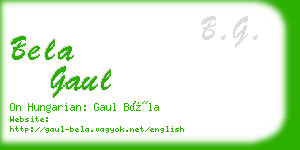 bela gaul business card